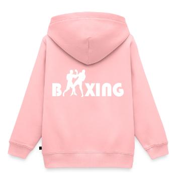 boxe - Sweat Premium à capuche enfant bio - rose - Dos - AI Model Kid Female (0cm)