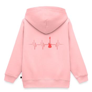 Guitar Player Heartbeat Gift - Kids Premium Organic Hoodie - rose - Back - AI Model Kid Female (0cm)