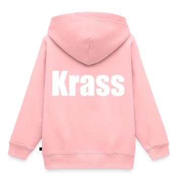 Krass - Kinder Premium Organic Hoodie - Rosa - Hinten - AI Model Kid Female (0cm)