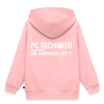 Technicien PC le chirurgien du cadeau informatique - Sweat Premium à capuche enfant bio - rose - Dos - AI Model Kid Female (0cm)