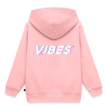 VIBES 2.0 - Kinder Premium Organic Hoodie - Rosa - Hinten - AI Model Kid Female (0cm)