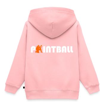 Paintball - Kinder Premium Organic Hoodie - Rosa - Hinten - AI Model Kid Female (0cm)