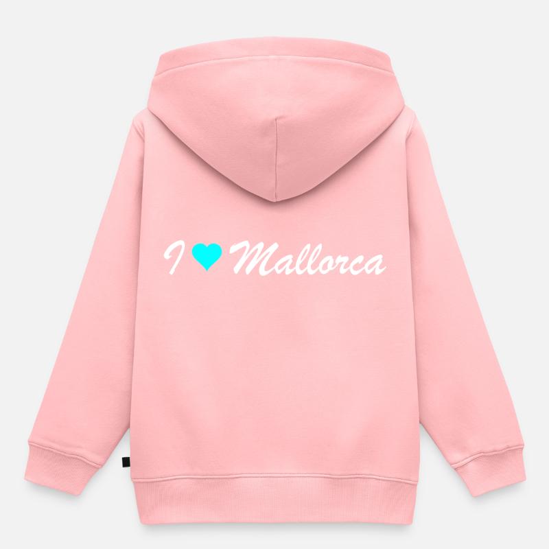 Majorque - Sweat Premium à capuche enfant bio - rose
