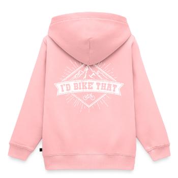 Ich würde Fahrrad, dass Geschenk - Kinder Premium Organic Hoodie - Rosa - Hinten - AI Model Kid Female (0cm)