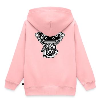 Moteur moto / Moteur 02_schwarz - Sweat Premium à capuche enfant bio - rose - Dos - AI Model Kid Female (0cm)
