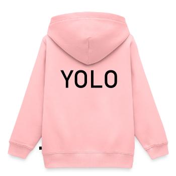 yolo - Kinder Premium Organic Hoodie - Rosa - Hinten - AI Model Kid Female (0cm)