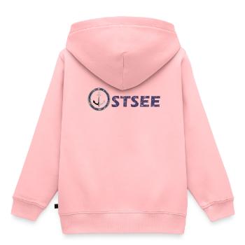 Ostsee - Kinder Premium Organic Hoodie - Rosa - Hinten - AI Model Kid Female (0cm)