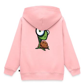 tortue - Sweat Premium à capuche enfant bio - rose - Dos - AI Model Kid Female (0cm)