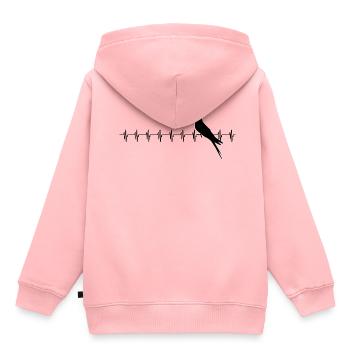 calopsitte - Sweat Premium à capuche enfant bio - rose - Dos - AI Model Kid Female (0cm)
