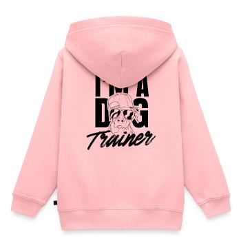 Ich Bin Ein Hundetrainer Hundeschule Hundeführer - Kinder Premium Organic Hoodie - Rosa - Hinten - AI Model Kid Female (0cm)