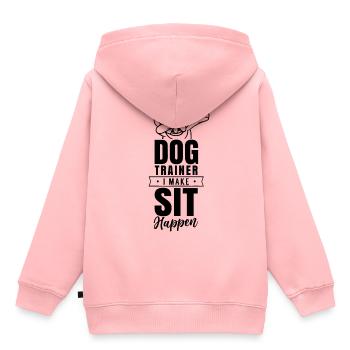 Dresseur de chiens Maître de chiens École canine Disant - Sweat Premium à capuche enfant bio - rose - Dos - AI Model Kid Female (0cm)