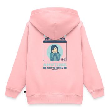 Mathematik - Kinder Premium Organic Hoodie - Rosa - Hinten - AI Model Kid Female (0cm)