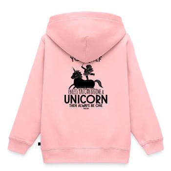 Unicorn dancing girls riding a horse - Kids Premium Organic Hoodie - rose - Back - AI Model Kid Female (0cm)