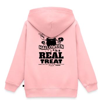 Halloween Trick or Treat - Kinder Premium Organic Hoodie - Rosa - Hinten - AI Model Kid Female (0cm)