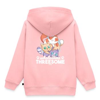 Chat Frères et sœurs Frère Sœur Bébé - Sweat Premium à capuche enfant bio - rose - Dos - AI Model Kid Female (0cm)