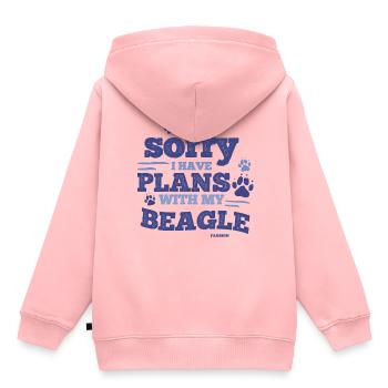 Beagle Hundeliebhaber - Kinder Premium Organic Hoodie - Rosa - Hinten - AI Model Kid Female (0cm)