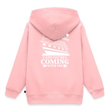 du kommst mit mir auf eine Kreuzfahrt - Kinder Premium Organic Hoodie - Rosa - Hinten - AI Model Kid Female (0cm)