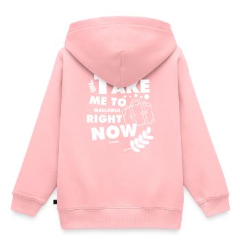 Mallorca Urlaub Reise Erholung - Kinder Premium Organic Hoodie - Rosa - Hinten - AI Model Kid Female (0cm)
