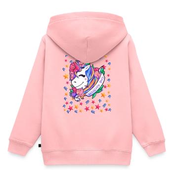 Unicorn Day for children, girls and women - Kids Premium Organic Hoodie - rose - Back - AI Model Kid Female (0cm)