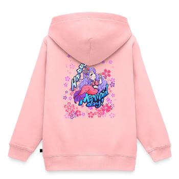 Belle fille de jour de sirène - Sweat Premium à capuche enfant bio - rose - Dos - AI Model Kid Female (0cm)