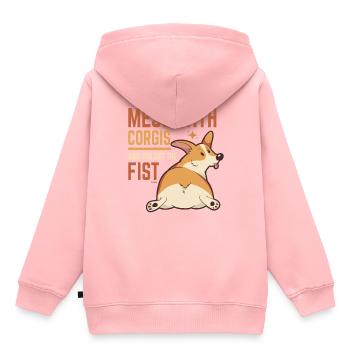don't mess with corgis - Kids Premium Organic Hoodie - rose - Back - AI Model Kid Female (0cm)