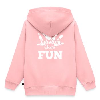 Bowling Verein Hobby Sport - Kinder Premium Organic Hoodie - Rosa - Hinten - AI Model Kid Female (0cm)
