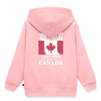 Canada - Sweat Premium à capuche enfant bio - rose - Dos - AI Model Kid Female (0cm)