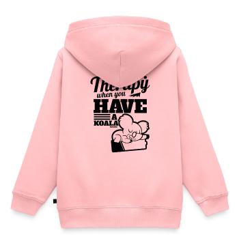 Therapie Koala Australien Beuteltier - Kinder Premium Organic Hoodie - Rosa - Hinten - AI Model Kid Female (0cm)