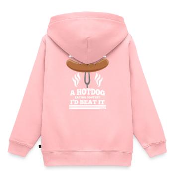 Wettkampf Hot dog Geschenkidee - Kinder Premium Organic Hoodie - Rosa - Hinten - AI Model Kid Female (0cm)