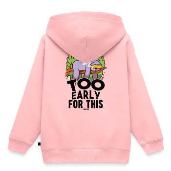 paresseux fatigué ronfle paresseux paresseux - Sweat Premium à capuche enfant bio - rose - Dos - AI Model Kid Female (0cm)