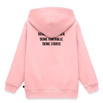 Pilates - Deine Bewegungen, deine Kontrolle, - Kinder Premium Organic Hoodie - Rosa - Hinten - AI Model Kid Female (0cm)