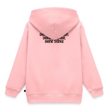 Pilates - Deine Bewegungen, deine Kontrolle, - Kinder Premium Organic Hoodie - Rosa - Hinten - AI Model Kid Female (0cm)