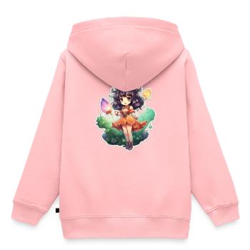 Enchanting Spellcaster Tee - Kinder Premium Organic Hoodie - Rosa - Hinten - AI Model Kid Female (0cm)