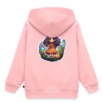 Cute Enchantress Casting a Spell - Kinder Premium Organic Hoodie - Rosa - Hinten - AI Model Kid Female (0cm)