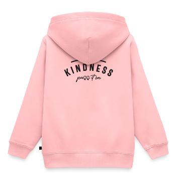 Kindness Pass It On - Motivational - Kids Premium Organic Hoodie - rose - Back - AI Model Kid Female (0cm)