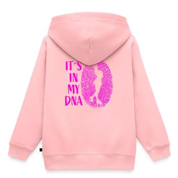 It’s in my DNA - Roll-art Patin à roulettes Pirouette - Sweat Premium à capuche enfant bio - rose - Dos - AI Model Kid Female (0cm)