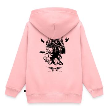 mort mort chemise de halloween cimetière - Sweat Premium à capuche enfant bio - rose - Dos - AI Model Kid Female (0cm)
