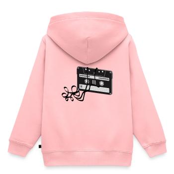Retro Vintage Kassette Musik Geschenk Shirt - Kinder Premium Organic Hoodie - Rosa - Hinten - AI Model Kid Female (0cm)