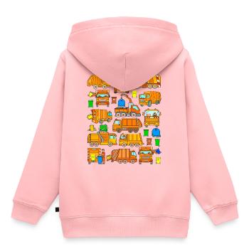 Garbage truck garbage collection kids - Kids Premium Organic Hoodie - rose - Back - AI Model Kid Female (0cm)