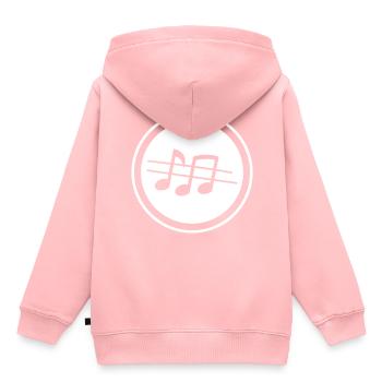 Partitions musicales - Sweat Premium à capuche enfant bio - rose - Dos - AI Model Kid Female (0cm)