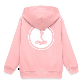 Cobra serpent - Sweat Premium à capuche enfant bio - rose - Dos - AI Model Kid Female (0cm)