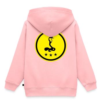 Cobra serpent - Sweat Premium à capuche enfant bio - rose - Dos - AI Model Kid Female (0cm)