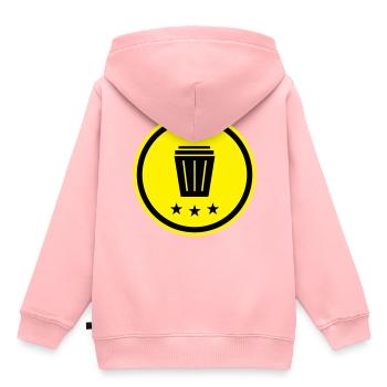 Icône de poubelle - Sweat Premium à capuche enfant bio - rose - Dos - AI Model Kid Female (0cm)