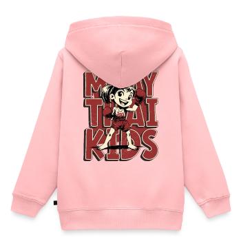 Muay Thai Enfants, Filles - Boxe Thaï Enfants - Sweat Premium à capuche enfant bio - rose - Dos - AI Model Kid Female (0cm)