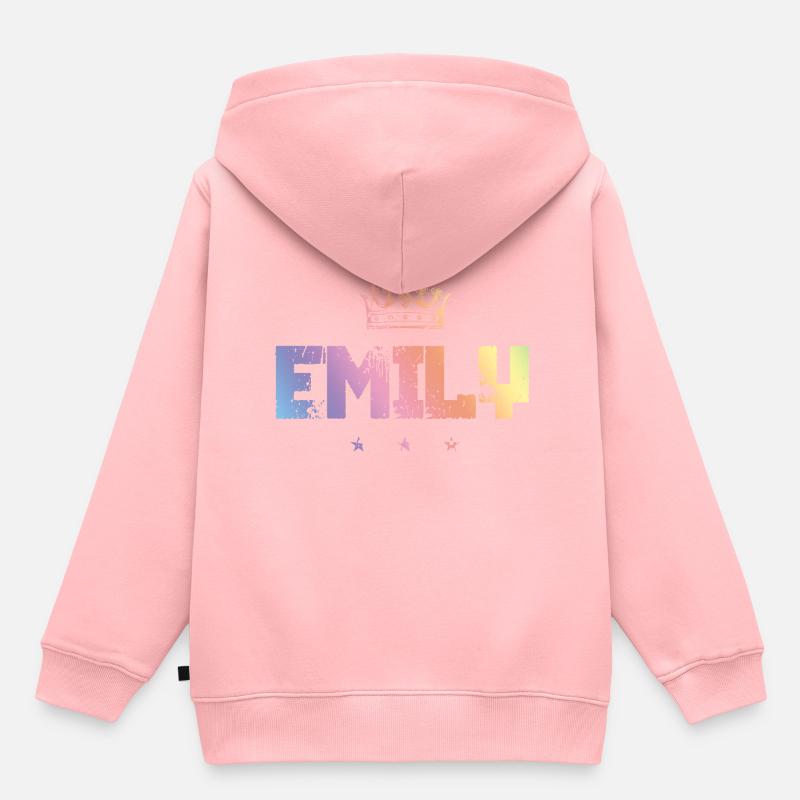 Emily - Sweat Premium à capuche enfant bio - rose