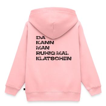 Klatschen - Kinder Premium Organic Hoodie - Rosa - Hinten - AI Model Kid Female (0cm)