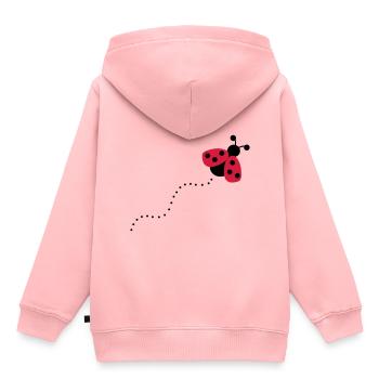 2541614 12868760 Marienkaefer - Kinder Premium Organic Hoodie - Rosa - Hinten - AI Model Kid Female (0cm)