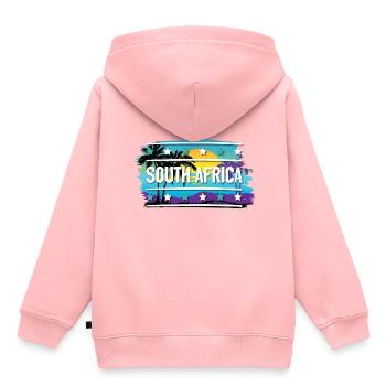 Afrique du Sud - Sweat Premium à capuche enfant bio - rose - Dos - AI Model Kid Female (0cm)