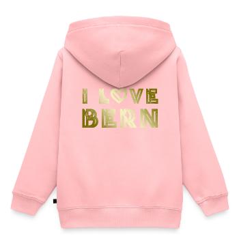 J’aime Berne - Sweat Premium à capuche enfant bio - rose - Dos - AI Model Kid Female (0cm)