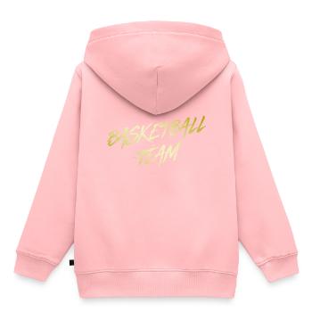 Équipe de basket-ball - Sweat Premium à capuche enfant bio - rose - Dos - AI Model Kid Female (0cm)